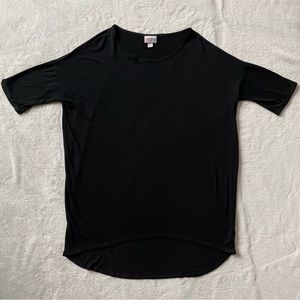 LuLaRoe Solid Black Irma Womens Shirt Size XS